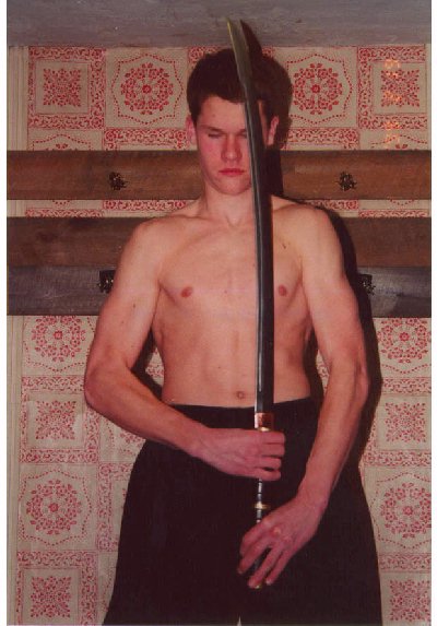 Ben Jackson with his non-stainless carbon spring steel katana!